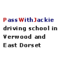 Text Box: PassWithJackie  driving school in Verwood andEast Dorset